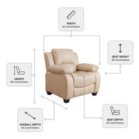 Valerie Cream Leather Armchair 