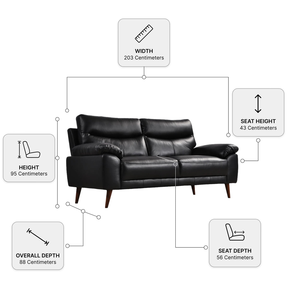 Vantage Genuine Leather Grey Armchair - Furniture Instore