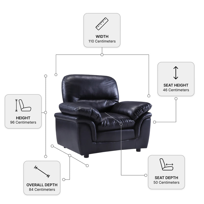 Leather Black Measurement