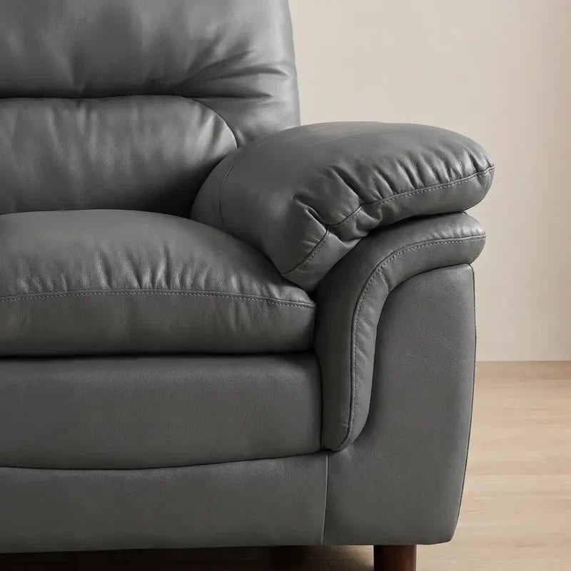 Verona Grey Leather 2+2 Seater Sofa Set