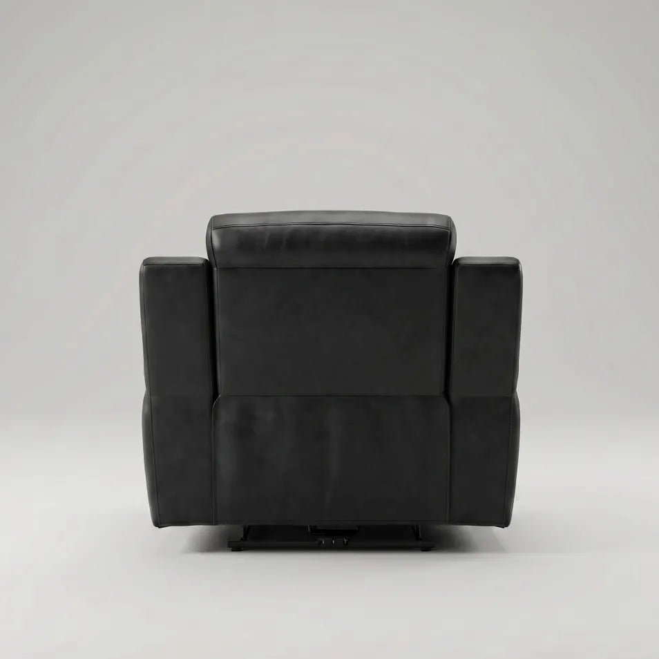 Annecy Genuine Leather Black Electric Power Recliner Armchair - view 6 - Furniture Instore