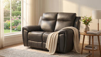 Annecy Genuine Leather Grey Electric Power Recliner 2 Seater - view 8 - Furniture Instore