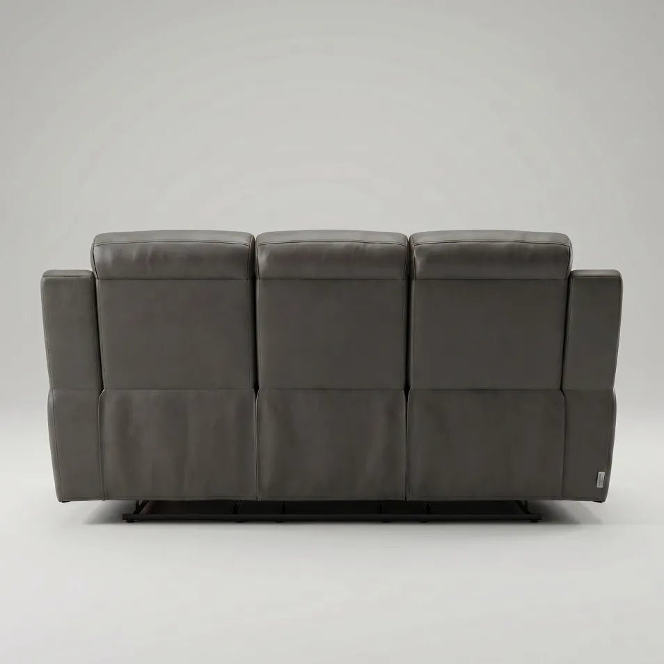 Annecy Genuine Leather Grey Electric Power Recliner 3 Seater - view 7 - Furniture Instore