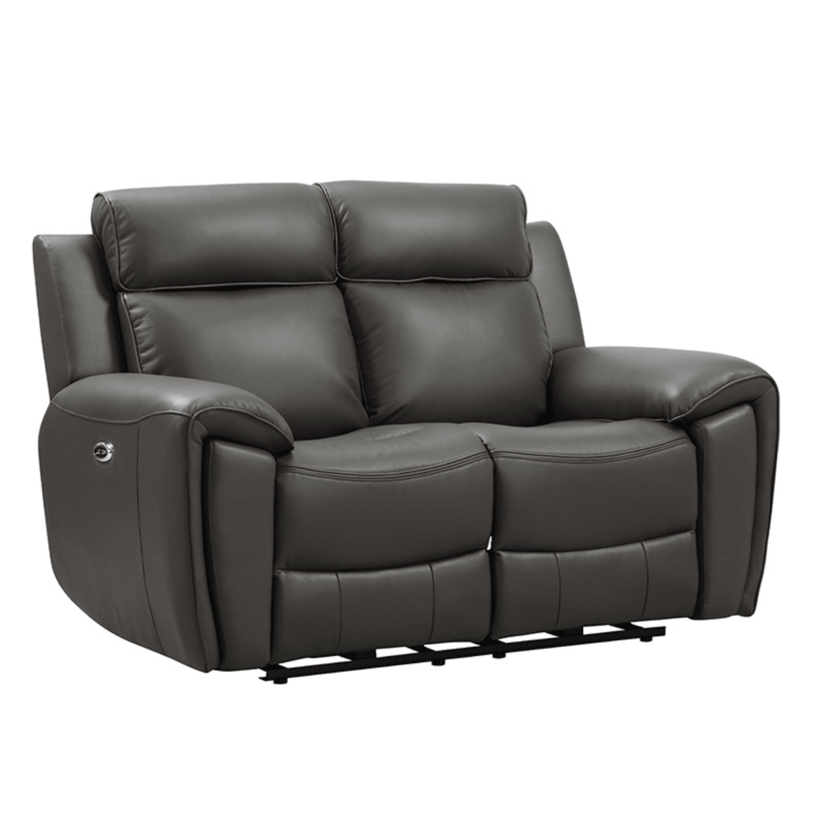 Annecy Genuine Leather Grey Electric Power Recliner 2 Seater - Furniture Instore