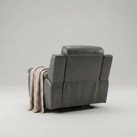 Annecy Genuine Leather Grey Electric Power Recliner Armchair - view 7 - Furniture Instore