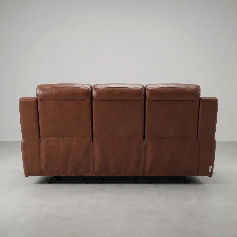Annecy Genuine Leather Tan Electric Power Recliner 3 Seater - view 7 - Furniture Instore