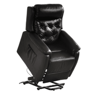 Bilbury Genuine Leather Black Rise Recliner Mobility Chair