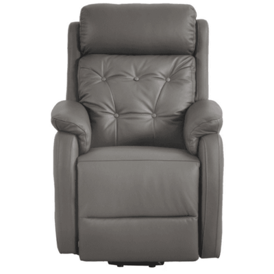 Bilbury Genuine Leather Grey Rise Recliner Mobility Chair