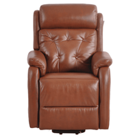 Bilbury Genuine Leather Tan Rise Recliner Mobility Chair