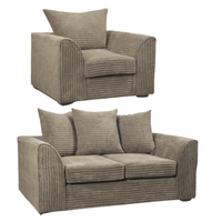 Byron Caramel Fabric 2 +1 Seater Sofa Set