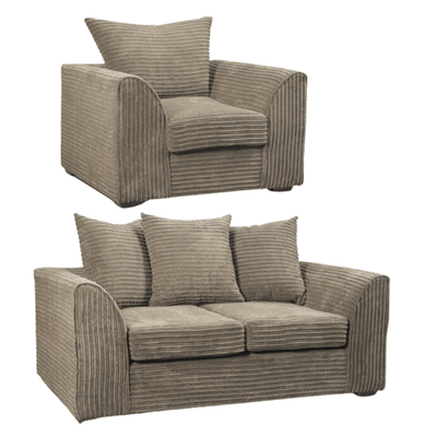 Byron Caramel Fabric 2 +1 Seater Sofa Set