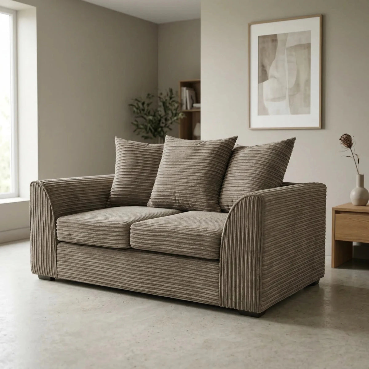 Byron Caramel Fabric 2 Seater Sofa - Furniture Instore