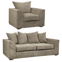Byron Caramel Fabric 3+1 Seater Sofa Set