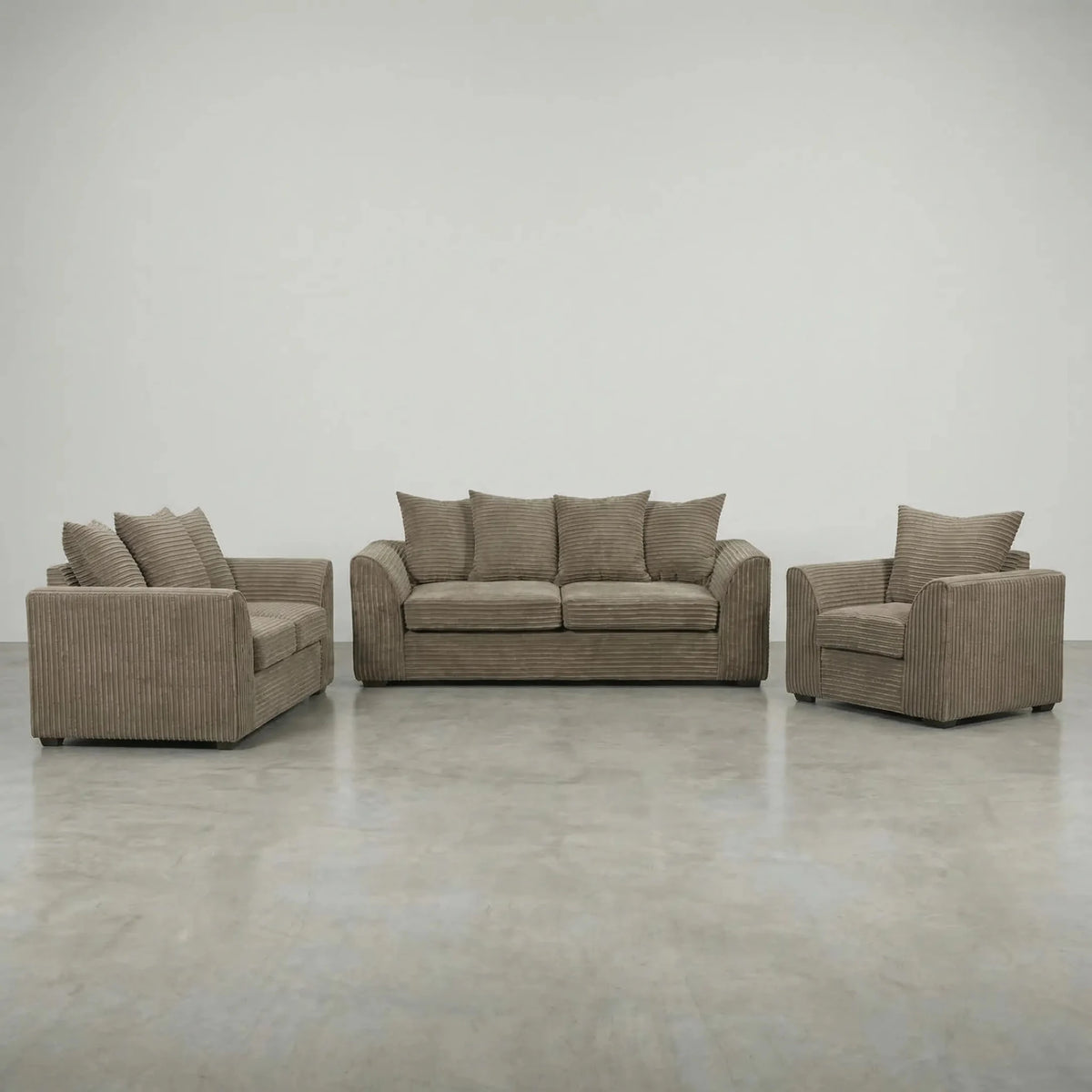 Byron Caramel Fabric 3+2+1 Seater Sofa Set - Furniture Instore