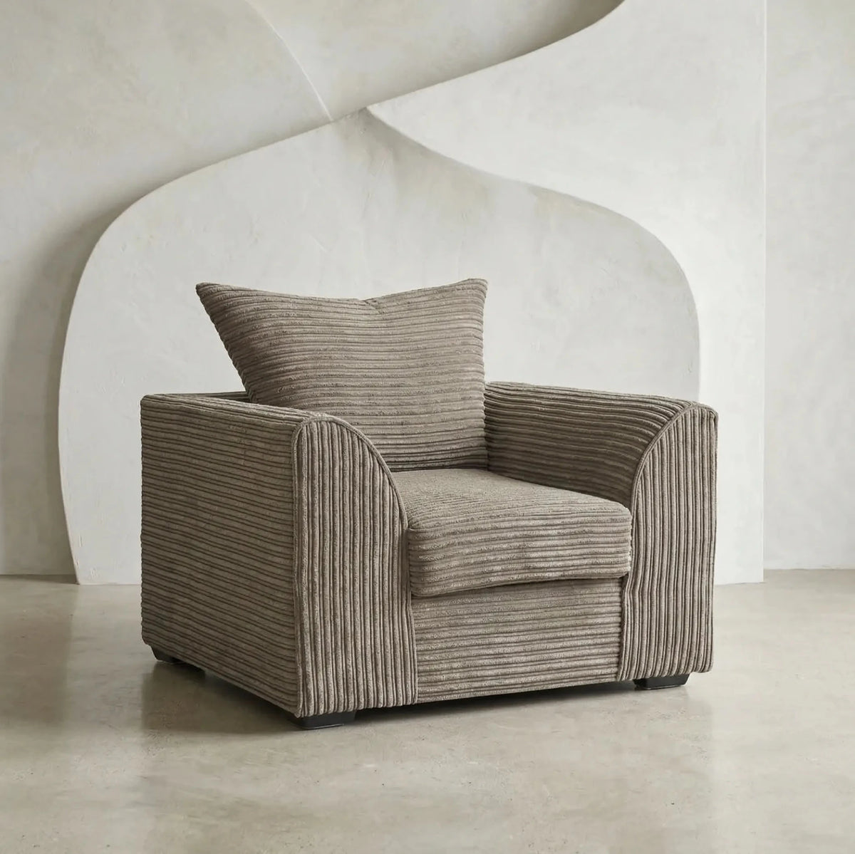 Byron Caramel Fabric Armchair. - Furniture Instore