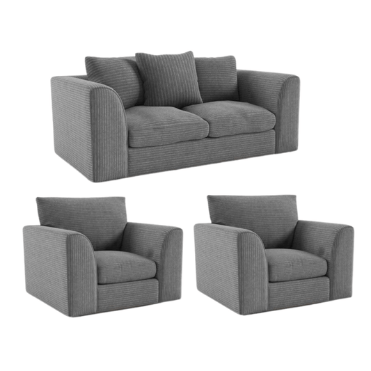 Byron Grey 2+1+1 Sofa Combo