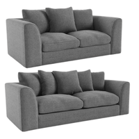 Byron Grey Fabric 3+2 Seater Sofa Set