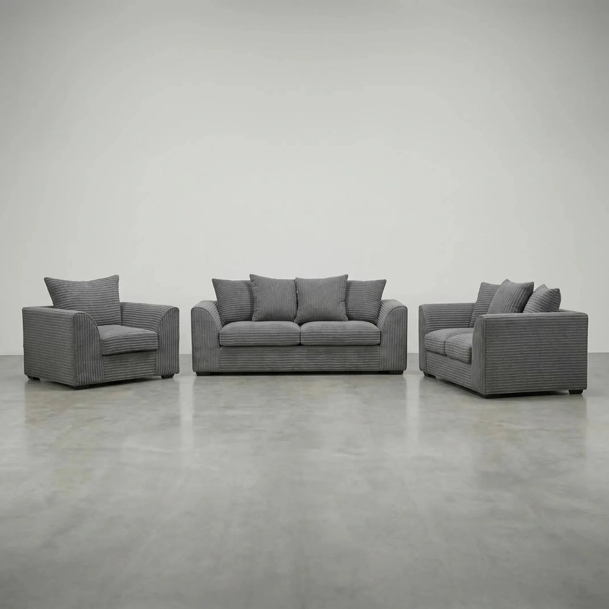 Byron Grey Fabric 3+2+1 Seater Sofa Set - Furniture Instore