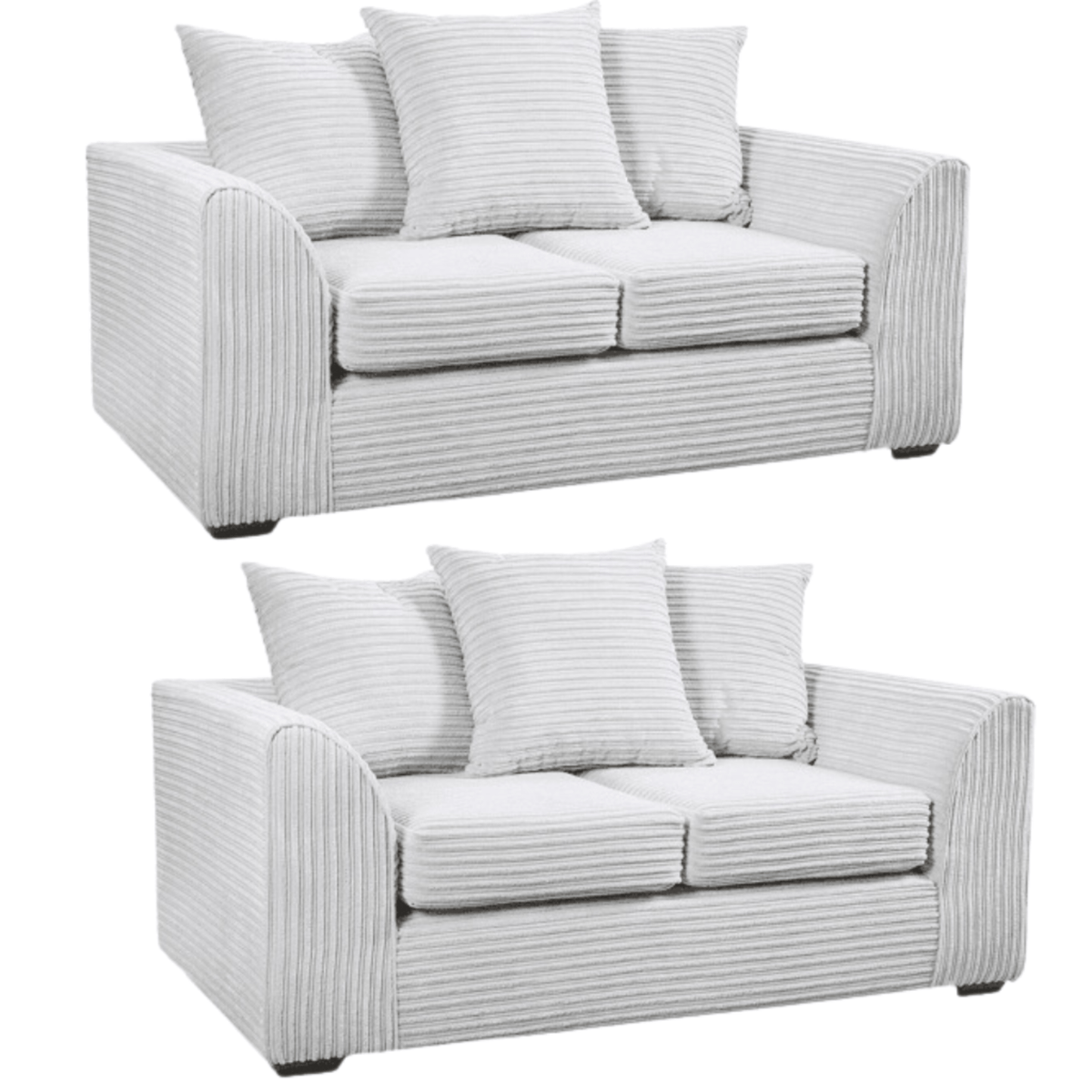 Byron Shark 2+2 Sofa Combo, Front View in Roomset, Modern Minimal Design
