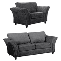 Canterbury Grey Fabric 3+1 Seater Sofa Set