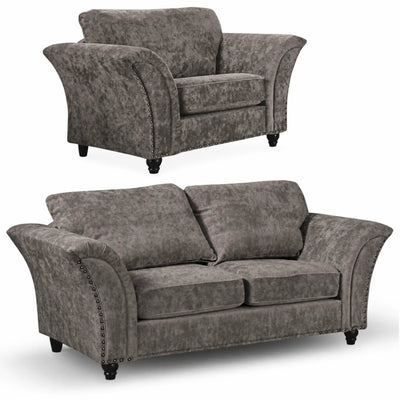 Canterbury Truffle Fabric 2+1 Seater Sofa Set