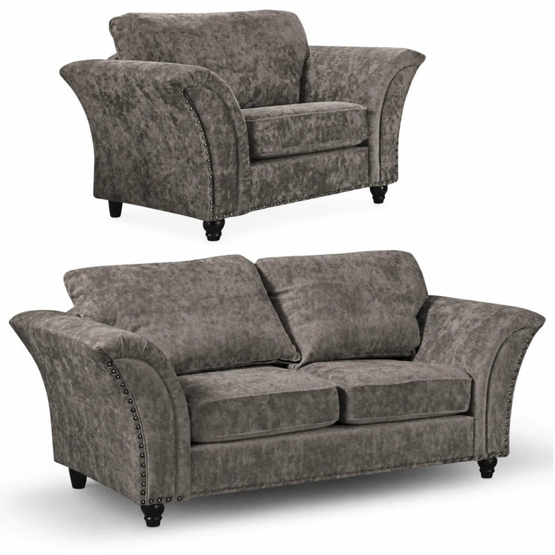 Canterbury Truffle Fabric 2+1 Seater Sofa Set - Furniture Instore