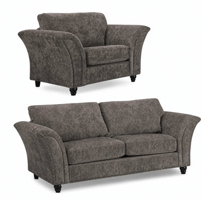 Canterbury Truffle Fabric 3+1 Seater Sofa Set