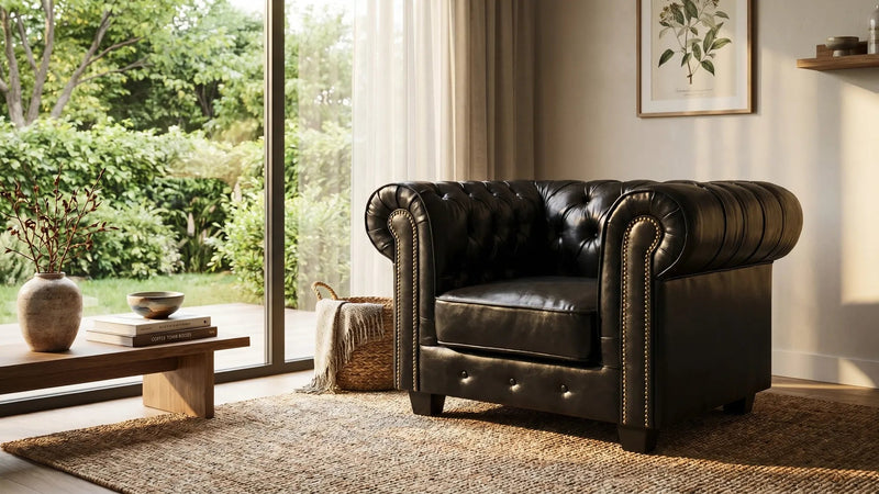 chesterfield-black-leather-antique-armchair