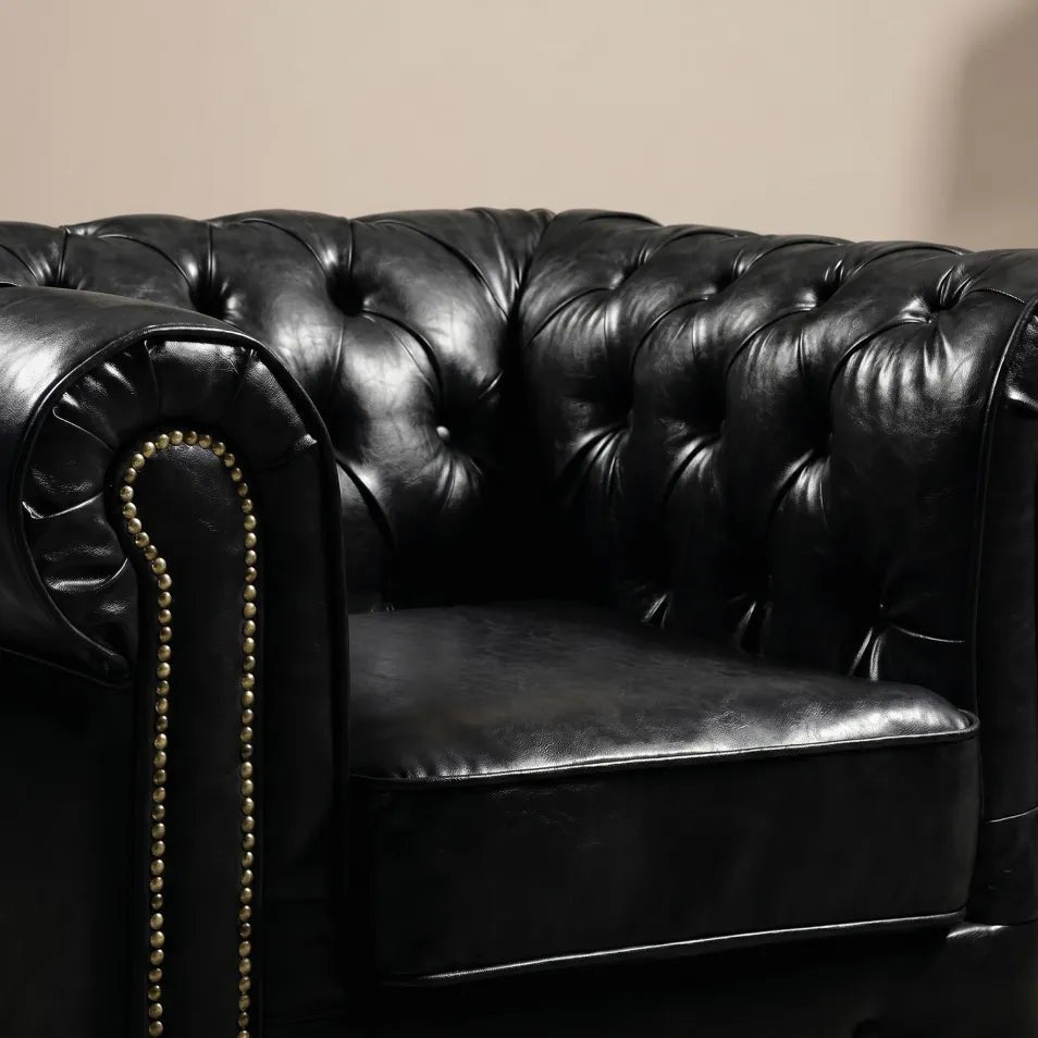 black-leather-chesterfield-armchair-for-living-room