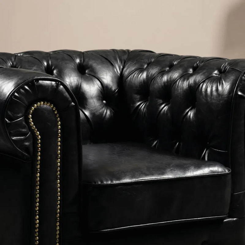 black-leather-chesterfield-armchair-for-living-room