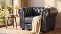 chesterfield-blue-leather-antique-armchair