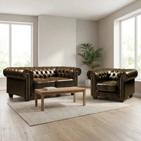 classic-brown-antique-leather-chesterfield-sofa-and-armchair-set