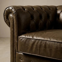 chesterfield-brown-leather-antique-3-seater-sofa-3-1-1-seater-sofa-set-living-room-cushions-padded-seating-durable-warm-tone-rich-patina-matching-british-furniture-view-front-side-close