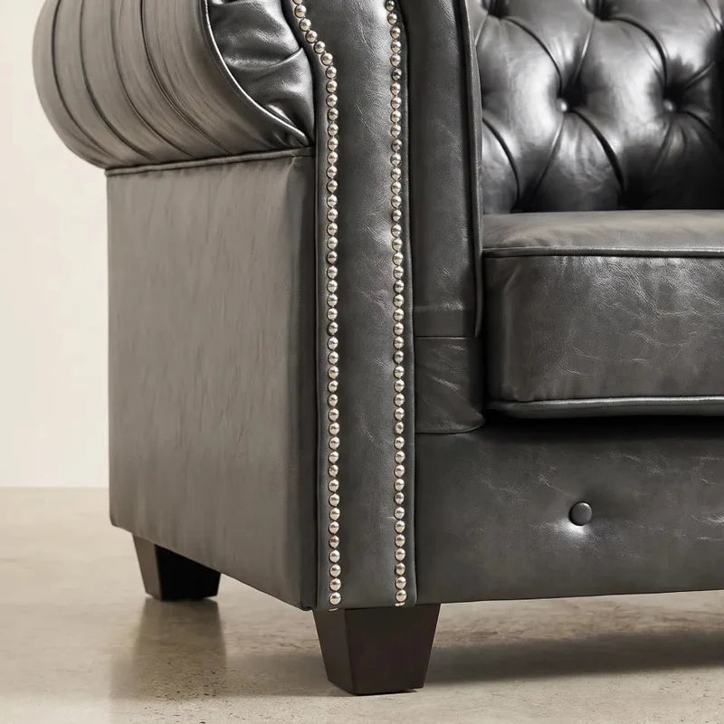 chesterfield-grey-leather-antique-3-1-seater-sofa-set-armchair-view-1