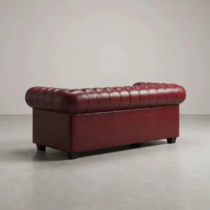 chesterfield-red-leather-antique-3-2-seater-sofa-set-2-seater-sofa-view-2
