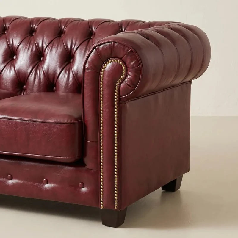 chesterfield-red-leather-antique-2-1-seater-sofa-set-2-seater-sofa-view-1