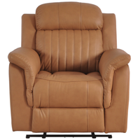 Cidliano Genuine Leather Caramel Electric Recliner Armchair