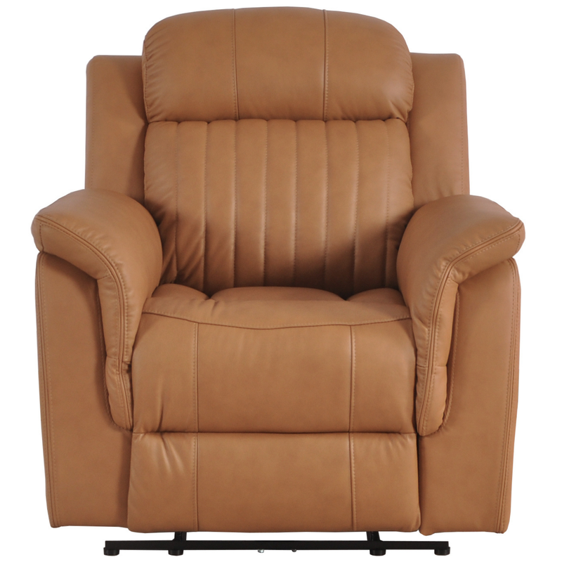 Cidliano Genuine Leather Caramel Electric Power Recliner Armchair