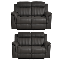 Cidliano Genuine Leather Grey Electric Recliner 2+2 Seater Sofa Set