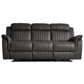 Cidliano Genuine Leather Grey Electric Recliner 3 Seater Sofa