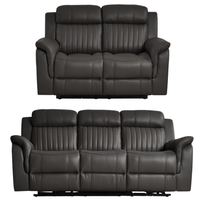 Cidliano Genuine Leather Grey Electric Recliner 3+2 Seater Sofa Set
