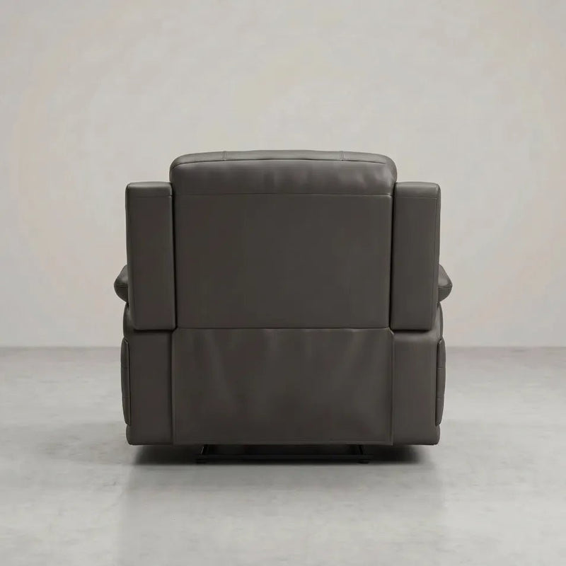 Cidliano Genuine Leather Grey Electric Recliner 2+1+1 Seater Sofa Set