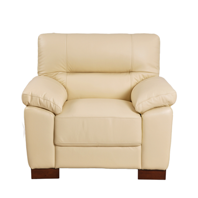 Dalmore Genuine Leather Cream Armchair