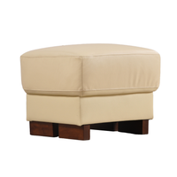 Dalmore Genuine Leather Cream Footstool