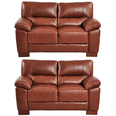 Dalmore Genuine Leather Tan 2+2 Seater Sofa Set