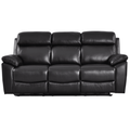 Dandrea Genuine Leather Black Electric Power Recliner 3 Seater