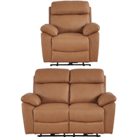 Dandrea Genuine Leather Caramel Electric Recliner 2+1 Seater Sofa Set