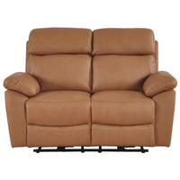 Dandrea Genuine Leather Caramel Electric Power Recliner 2 Seater Sofa