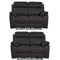 Dandrea Genuine Leather Grey Electric Recliner 2+2 Seater Sofa Set