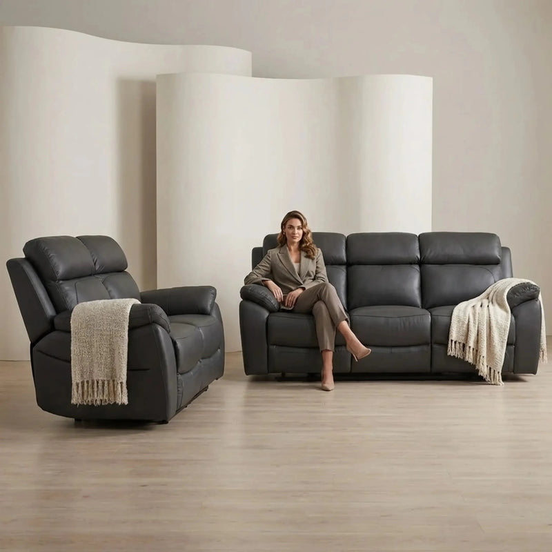 dandrea-genuine-leather-grey-recliner-sofa-set 